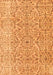 Serging Thickness of Machine Washable Persian Orange Traditional Area Rugs, wshtr4122org