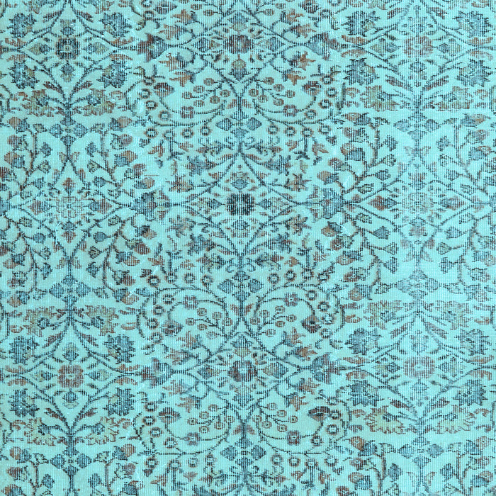 Machine Washable Persian Light Blue Traditional Rug, wshtr4122lblu