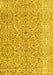 Machine Washable Persian Yellow Traditional Rug, wshtr4122yw