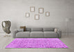 Machine Washable Persian Purple Traditional Area Rugs in a Living Room, wshtr4122pur
