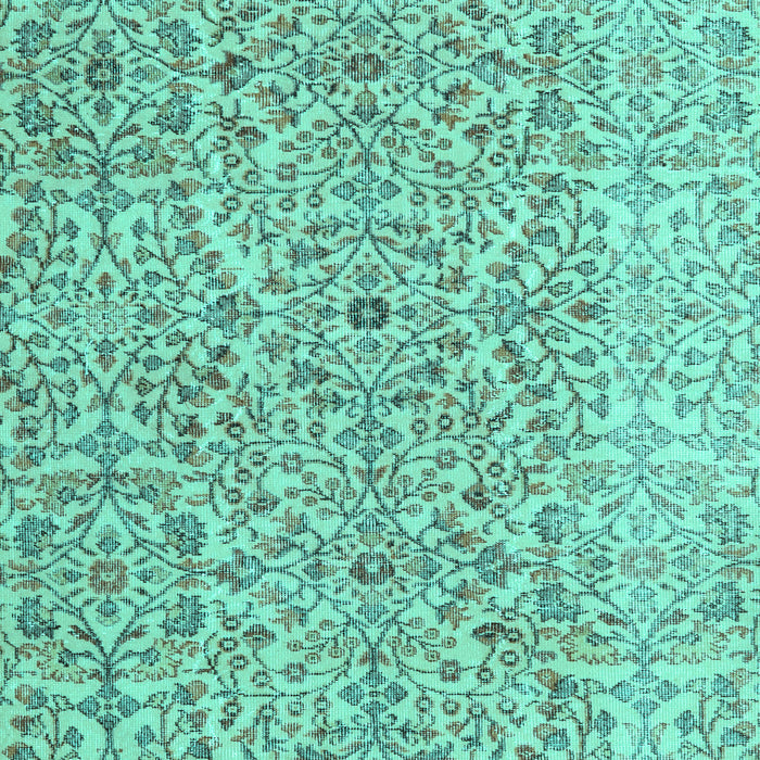 Machine Washable Persian Turquoise Traditional Area Rugs, wshtr4122turq