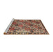 Sideview of Machine Washable Traditional Red Brown Rug, wshtr4123