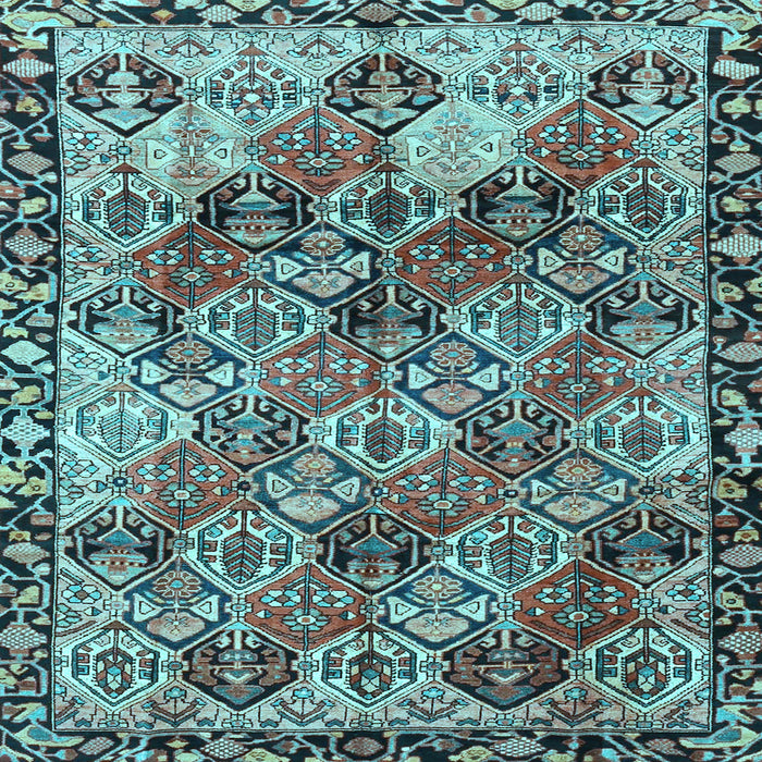 Square Persian Light Blue Traditional Rug, tr4123lblu