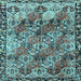 Square Persian Light Blue Traditional Rug, tr4123lblu