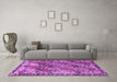 Machine Washable Persian Purple Traditional Area Rugs in a Living Room, wshtr4123pur