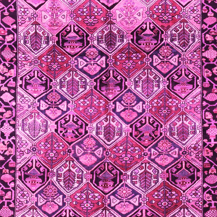 Machine Washable Persian Pink Traditional Rug, wshtr4123pnk