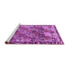 Sideview of Machine Washable Persian Purple Traditional Area Rugs, wshtr4123pur