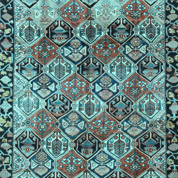 Machine Washable Persian Light Blue Traditional Rug, wshtr4123lblu
