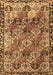 Machine Washable Persian Brown Traditional Rug, wshtr4123brn