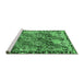 Sideview of Machine Washable Persian Emerald Green Traditional Area Rugs, wshtr4123emgrn