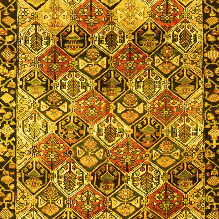 Machine Washable Persian Yellow Traditional Rug, wshtr4123yw