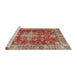 Sideview of Machine Washable Traditional Red Rug, wshtr4124