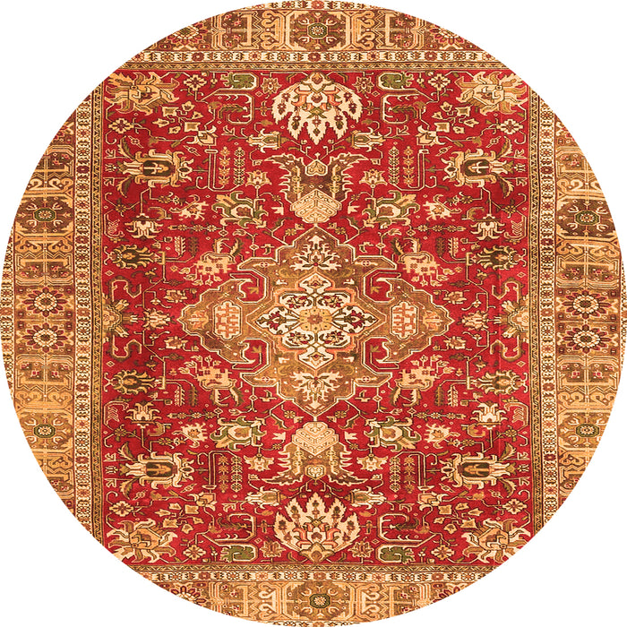 Square Persian Orange Traditional Rug, tr4124org