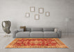 Machine Washable Persian Orange Traditional Area Rugs in a Living Room, wshtr4124org