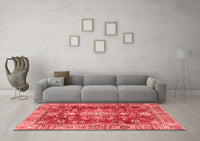 Machine Washable Persian Red Traditional Rug, wshtr4124red