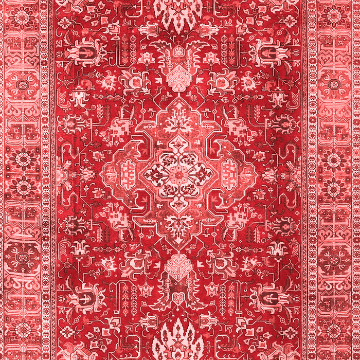 Machine Washable Persian Red Traditional Rug, wshtr4124red
