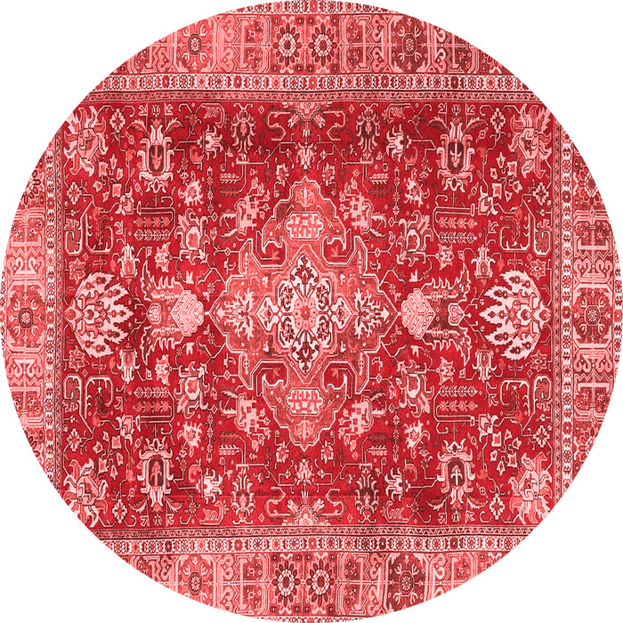 Machine Washable Persian Red Traditional Rug, wshtr4124red