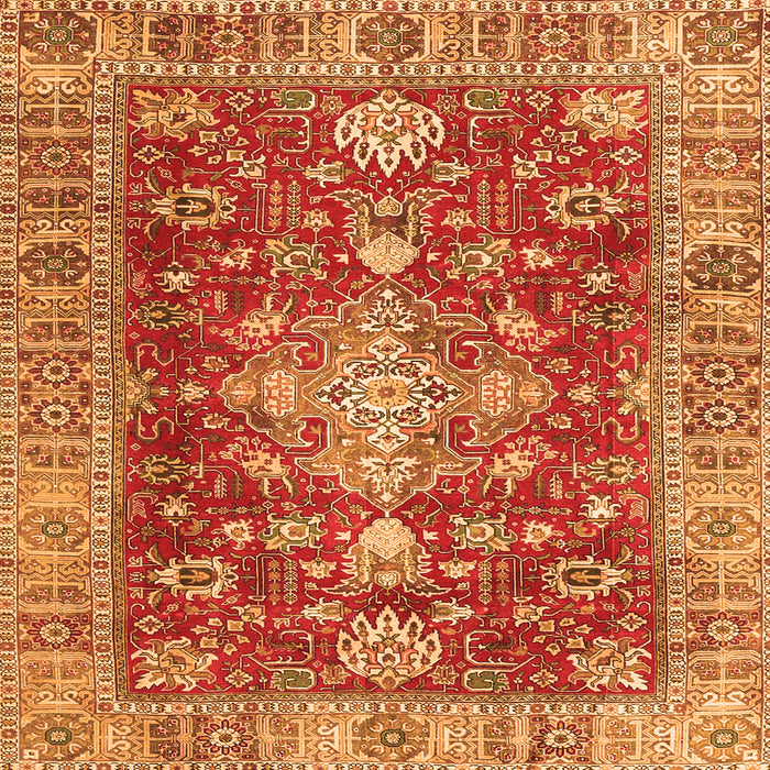 Serging Thickness of Persian Orange Traditional Rug, tr4124org