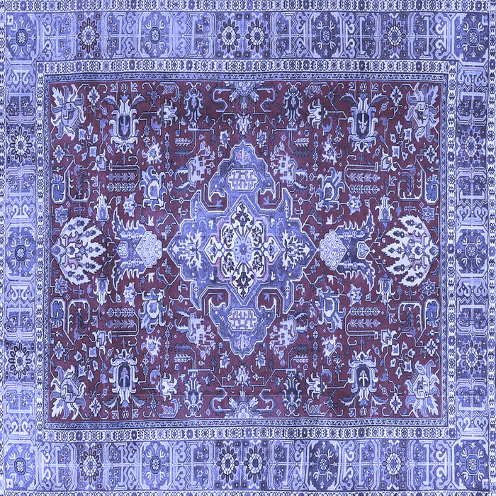 Square Persian Blue Traditional Rug, tr4124blu