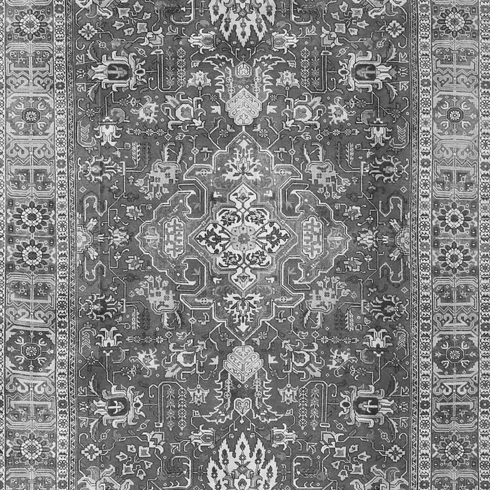 Serging Thickness of Machine Washable Persian Gray Traditional Rug, wshtr4124gry