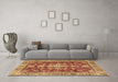 Machine Washable Persian Brown Traditional Rug in a Living Room,, wshtr4124brn