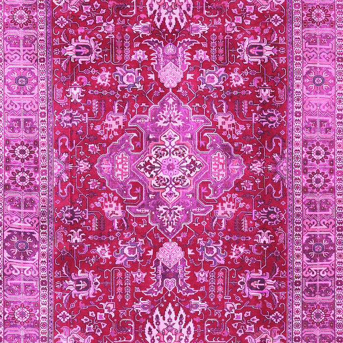 Machine Washable Persian Pink Traditional Rug, wshtr4124pnk