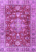 Machine Washable Persian Purple Traditional Area Rugs, wshtr4124pur