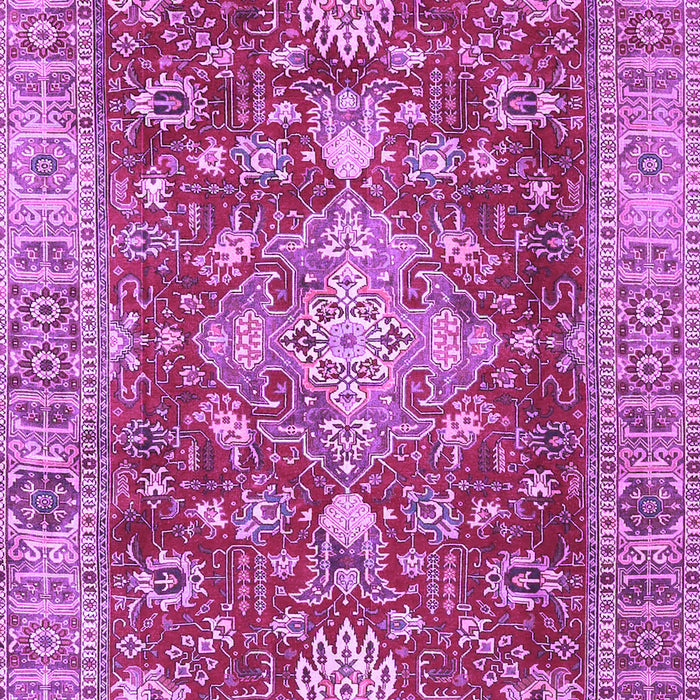 Machine Washable Persian Purple Traditional Area Rugs, wshtr4124pur