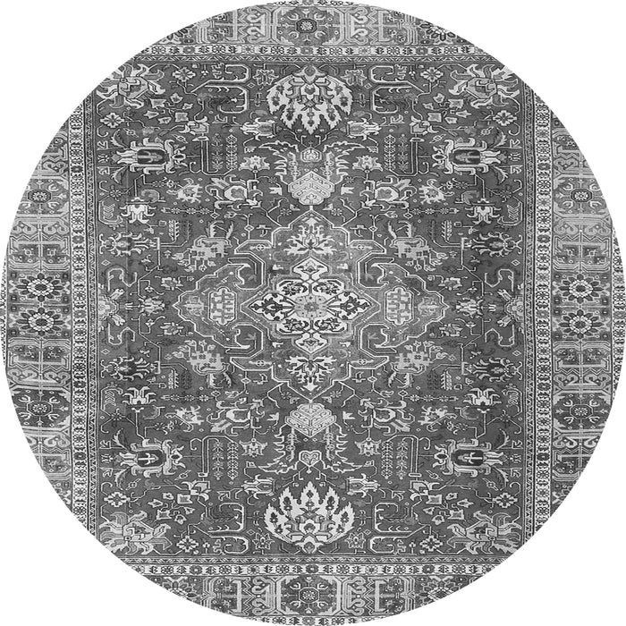 Machine Washable Persian Gray Traditional Rug, wshtr4124gry