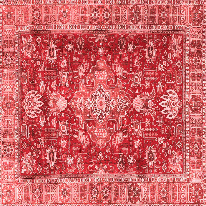 Machine Washable Persian Red Traditional Rug, wshtr4124red
