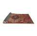 Sideview of Traditional Orange Salmon Pink Medallion Rug, tr4125