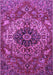 Machine Washable Medallion Purple Traditional Area Rugs, wshtr4125pur