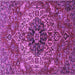 Square Medallion Purple Traditional Rug, tr4125pur