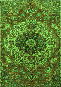 Medallion Green Traditional Rug, tr4125grn