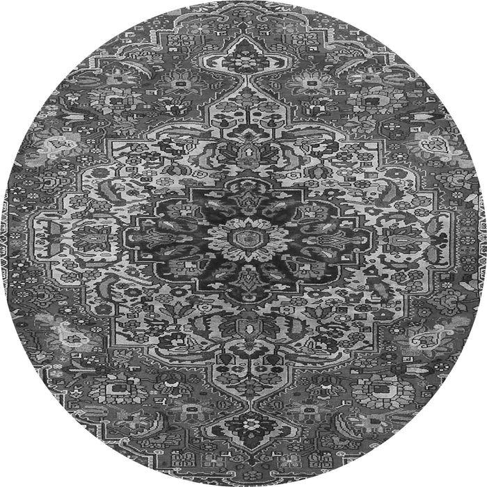 Square Medallion Gray Traditional Rug, tr4125gry