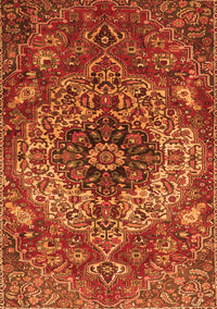 Medallion Orange Traditional Rug, tr4125org