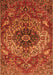 Medallion Orange Traditional Rug, tr4125org