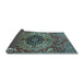 Sideview of Medallion Light Blue Traditional Rug, tr4125lblu