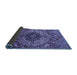 Sideview of Medallion Blue Traditional Rug, tr4125blu