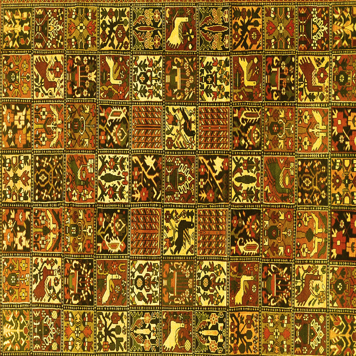 Square Persian Yellow Traditional Rug, tr4126yw