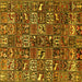 Square Persian Yellow Traditional Rug, tr4126yw