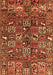 Serging Thickness of Machine Washable Persian Orange Traditional Area Rugs, wshtr4126org