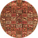 Square Persian Orange Traditional Rug, tr4126org