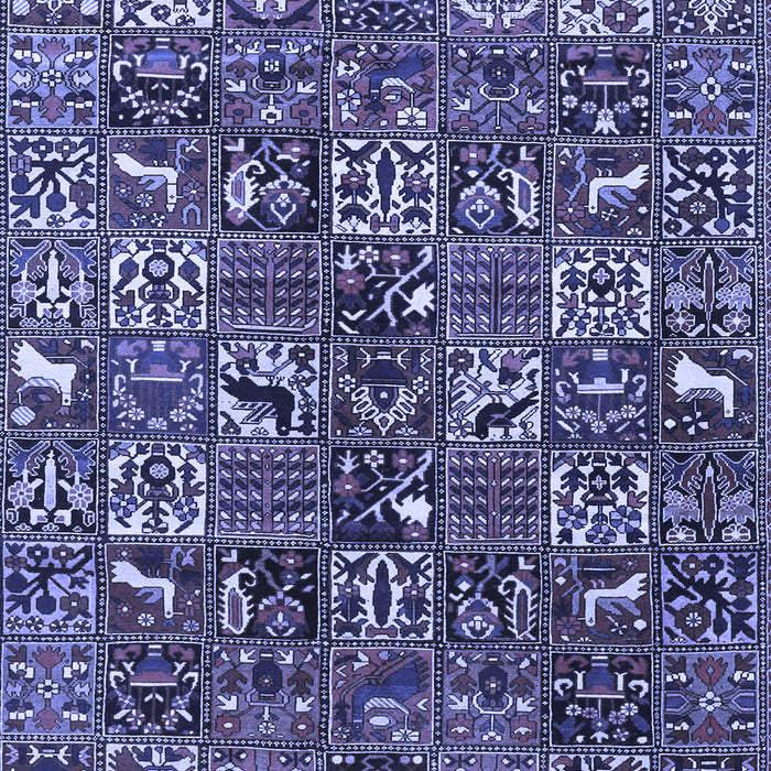 Machine Washable Persian Blue Traditional Rug, wshtr4126blu