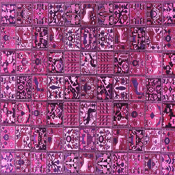 Square Machine Washable Persian Pink Traditional Rug, wshtr4126pnk