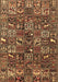 Machine Washable Persian Brown Traditional Rug, wshtr4126brn