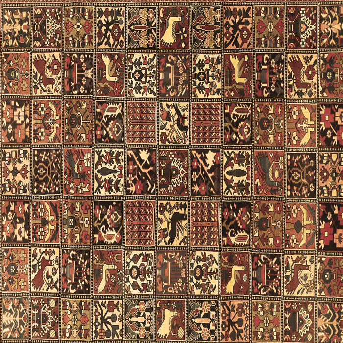Square Persian Brown Traditional Rug, tr4126brn