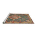 Sideview of Machine Washable Traditional Dark Sienna Brown Rug, wshtr4127