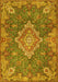 Medallion Yellow Traditional Rug, tr4127yw