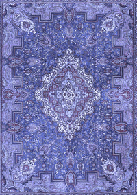 Medallion Blue Traditional Rug, tr4127blu